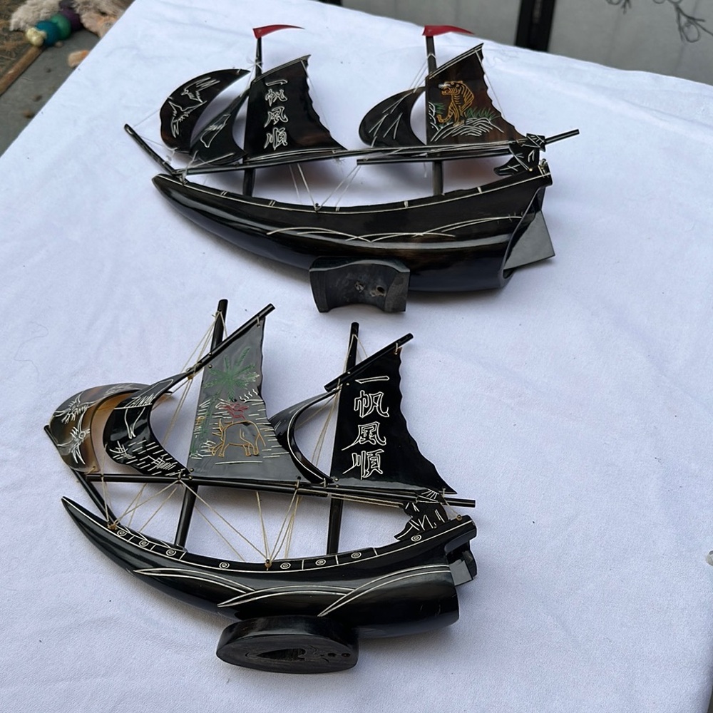 Black and Silver Decorative Ship Wall Art